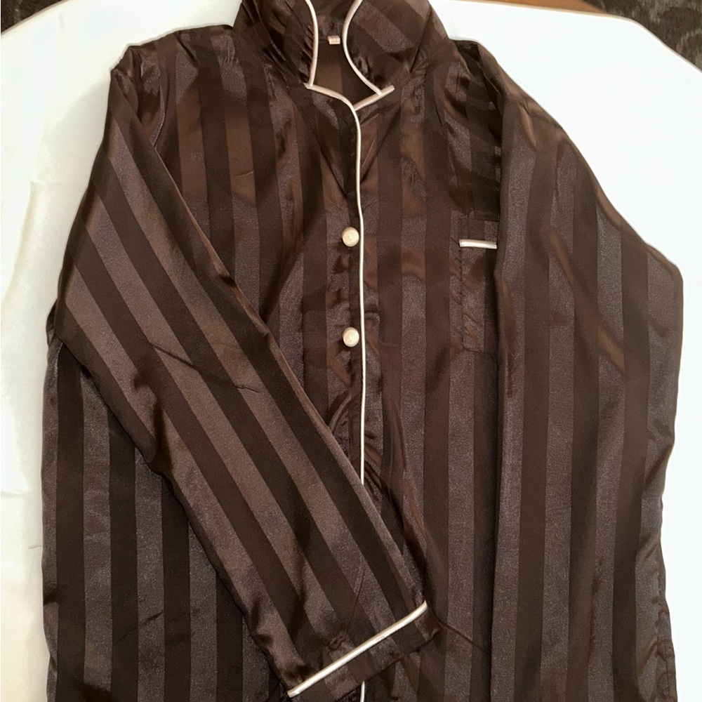 Black Striped Button-Up Shirt